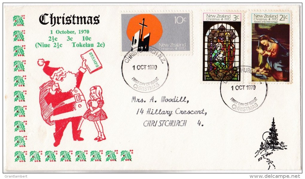 New Zealand 1970 Christmas FDC - FDC