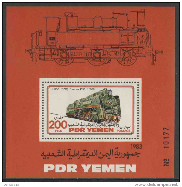 PDR Yemen / South Yemen 1983 B12 - Mi 323 ** Class P36 Locomotive (1950) Soviet Union - Railways - Treinen