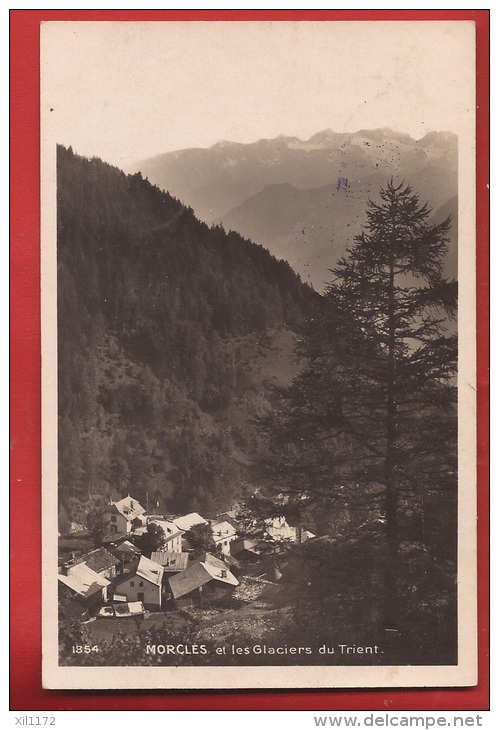 CVD-47 Morcles Et Les Glaciers Du Trient. Cachet Militaire Fortifications, En 1930 - Morcles