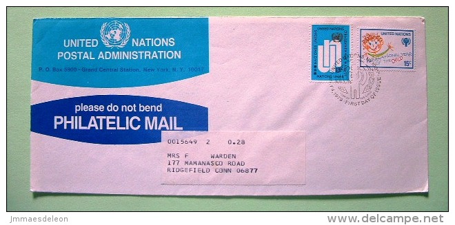 United Nations New York (USA) 1979 FDC Cover To Ridgefield - International Year Of The Child - UN Letters - Censor On... - Briefe U. Dokumente