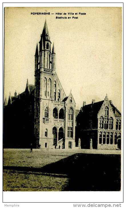 POPERINGHE Hôtel De Ville Et Poste - Poperinge