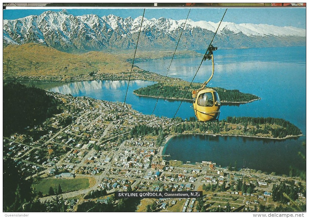 Queenstown Skyline Gondola P2176 Tiki Card Pictorial Publications Ltd Hastings NZ  Front & Back Shown - New Zealand
