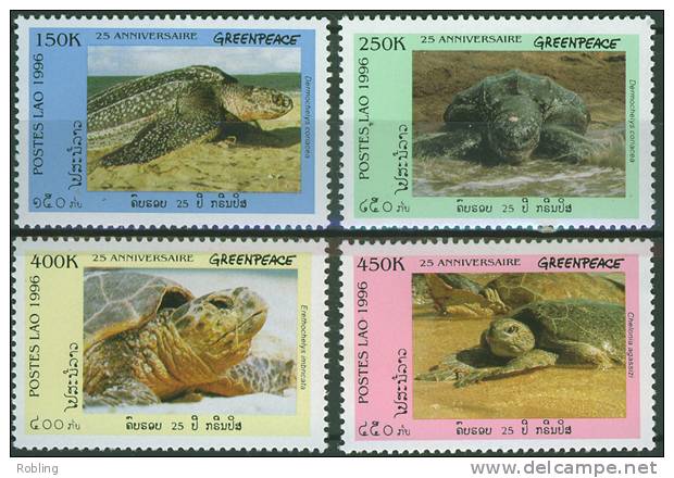 Laos 1996, Turtle, Michel 1547-50, MNH 16888 - Schildpadden
