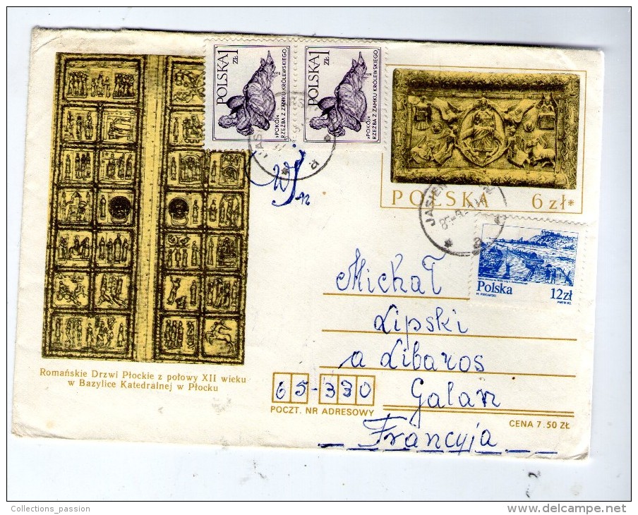 Lettre , POLSKA , Pologne , 3 Timbres Dont  Entier Postal - Covers & Documents