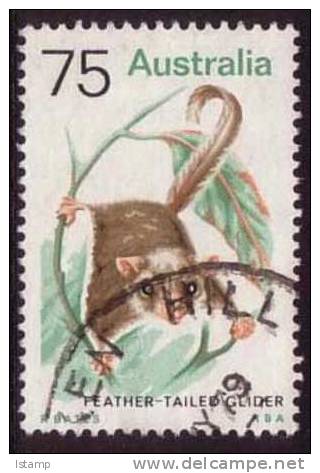 1974 - Australian Animal Definitive Issue 75c FEATHER TAILED GLIDER Stamp FU - Used Stamps