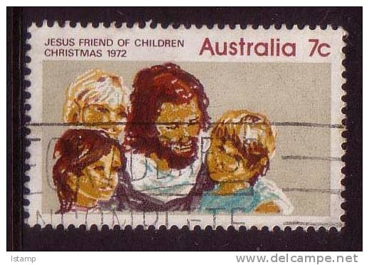 1972 - Australian Christmas 7c JESUS & CHILDREN Stamp FU - Oblitérés