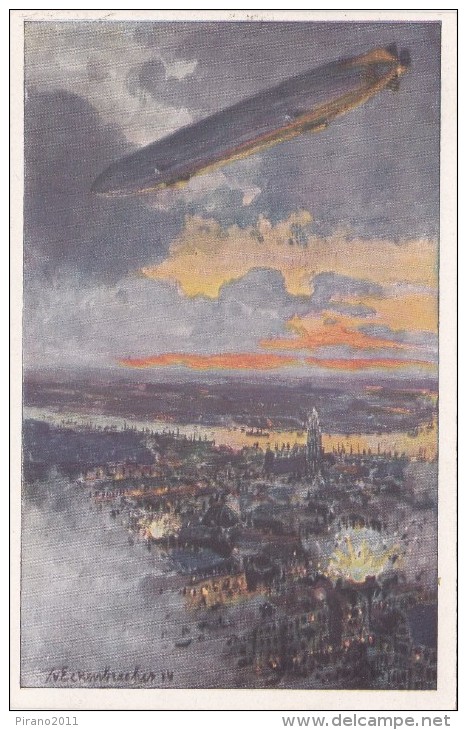 Zeppelin über Antwerpen, Deutscher Luftflotten-Verein - Airships