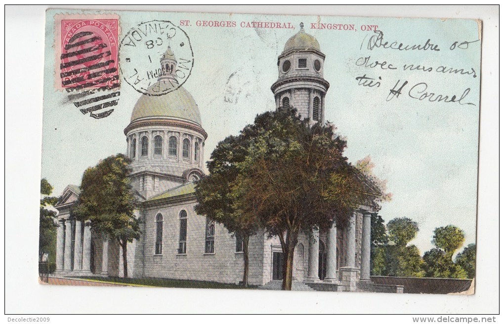 B77472 Kinston St Georges Cathedral  Canada Scan Front/back Image - Kingston