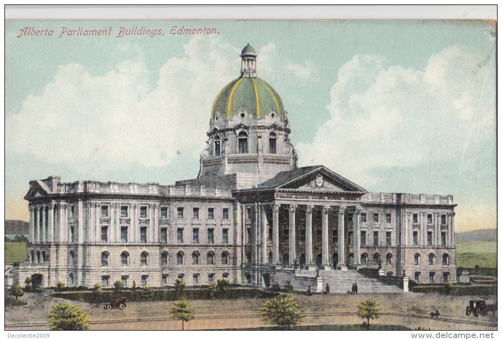 B77523 Edmonton Pariament Building Canada Scan Front/back Image - Edmonton