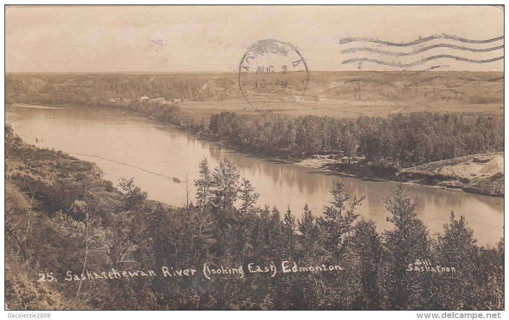 B77527 Saskatchwan River Edmonton  Canada Scan Front/back Image - Edmonton