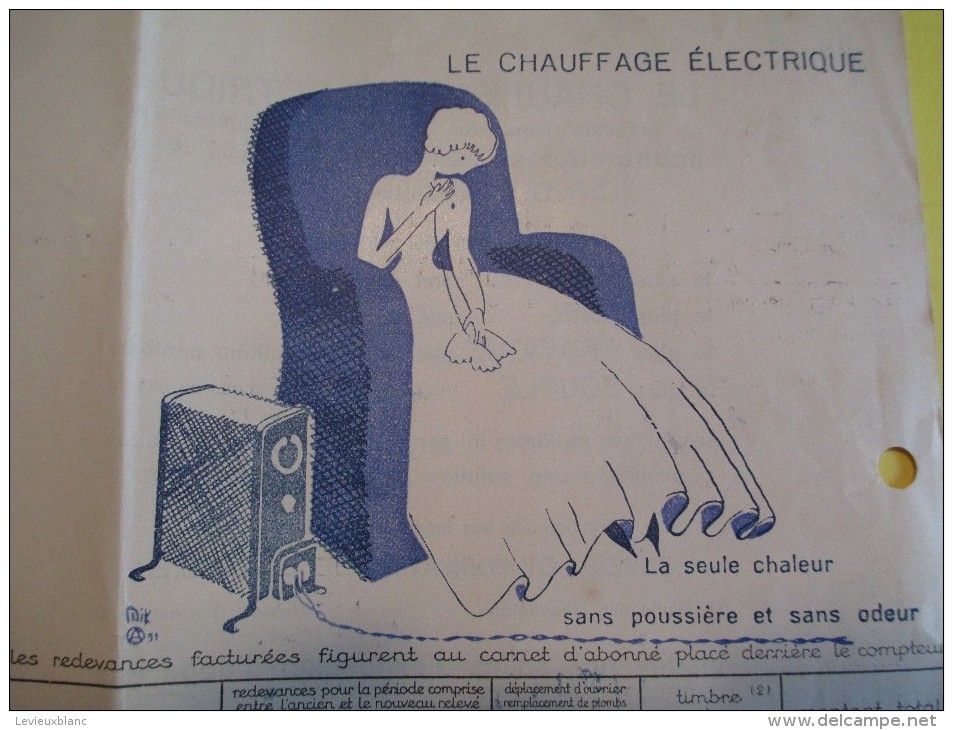 Quittance D´électricité/ Compagnie Parisienne De Distribution D´Electricité/Chauffage électrique/ 1934  GEF18 - Elektriciteit En Gas