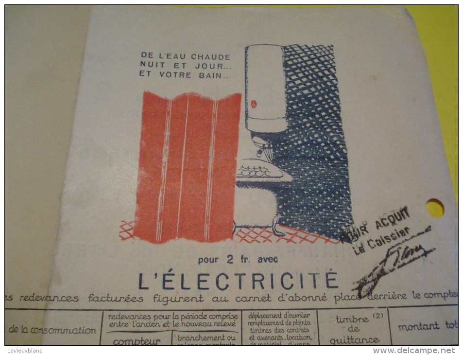 Quittance D´électricité/ Compagnie Parisienne De Distribution D´Electricité/L'électricité/ 1935  GEF28 - Elektriciteit En Gas