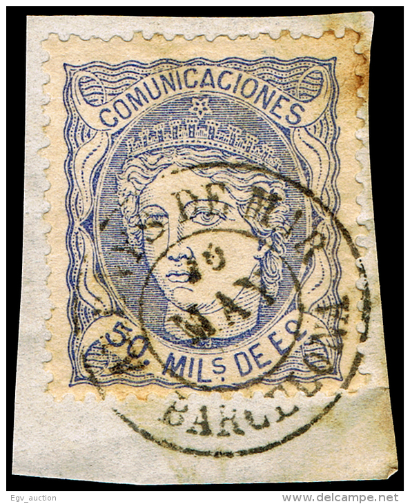 BARCELONA - EDI O 107 - MAT. FECH. \"ARENYS DE MAR\ - Used Stamps