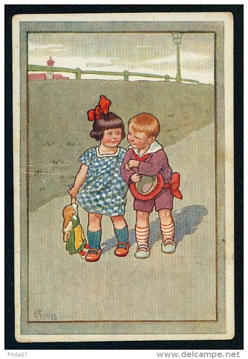 Feiertag, K. - Boy, Girl, - B.K.W.I. 310-5 ------- Postcard Not Traveled - Feiertag, Karl