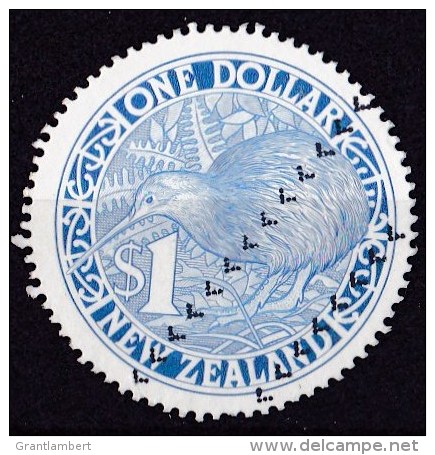 New Zealand 1988 $1 Kiwi Blue Circular Used - Used Stamps