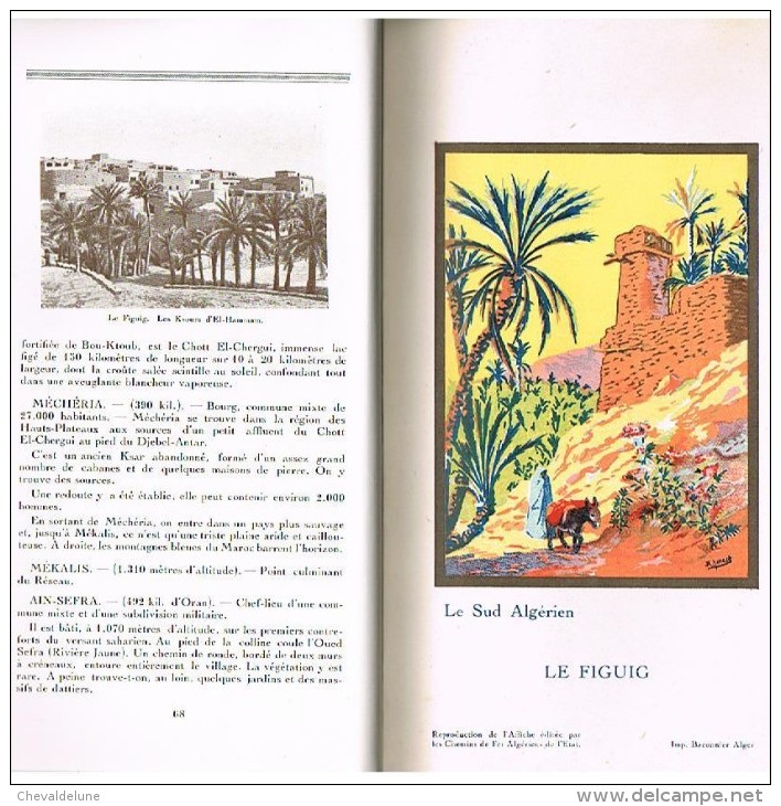 CHEMINS DE FER ALGERIENS DE L'ETAT &ndash; GUIDE OFFICIEL ILLUSTRE &ndash; 1925-1926 - Railway & Tramway