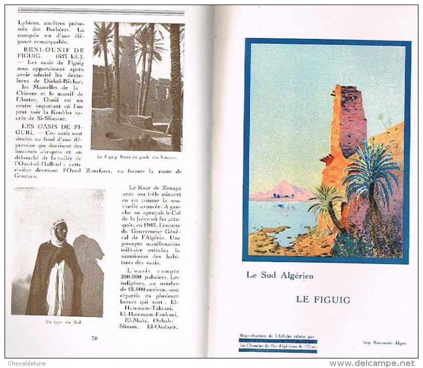 CHEMINS DE FER ALGERIENS DE L'ETAT &ndash; GUIDE OFFICIEL ILLUSTRE &ndash; 1925-1926