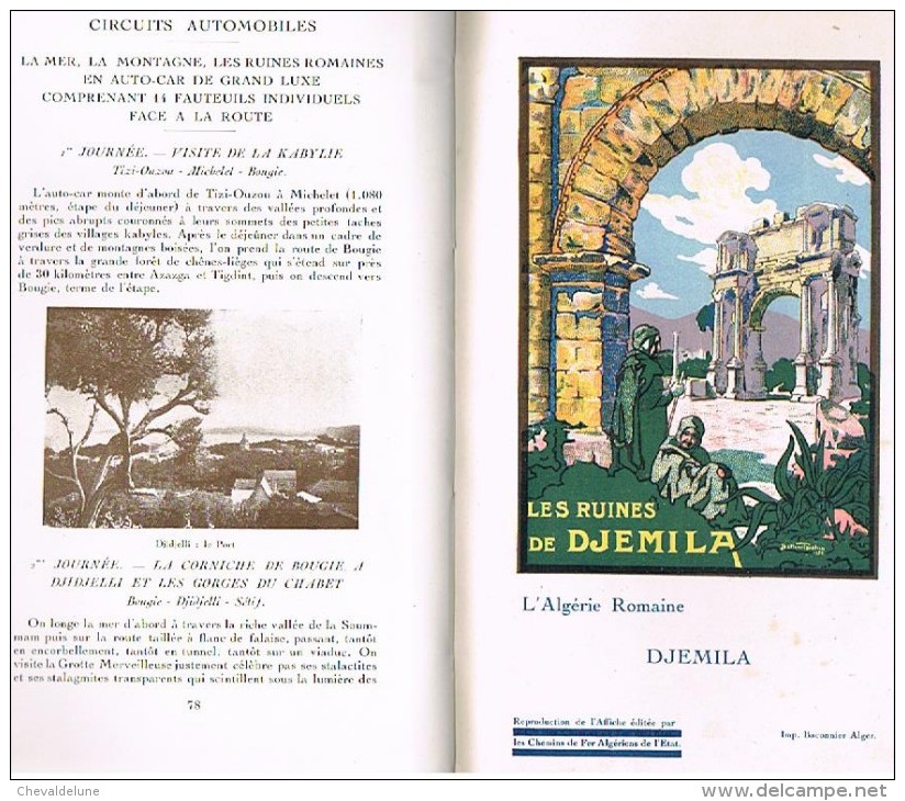 CHEMINS DE FER ALGERIENS DE L'ETAT &ndash; GUIDE OFFICIEL ILLUSTRE &ndash; 1925-1926