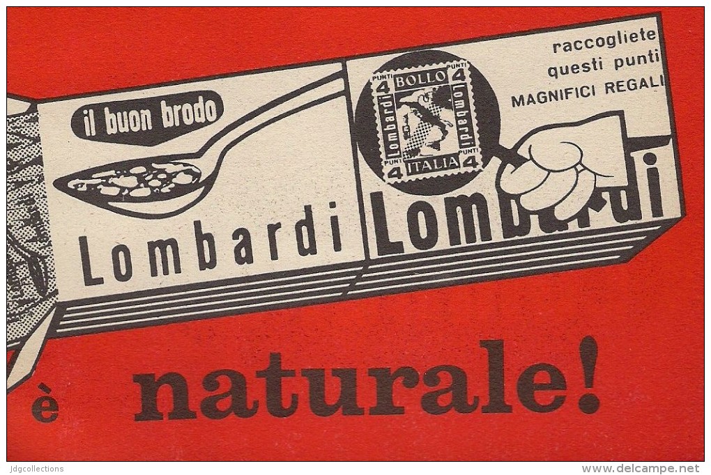 # BRODO LOMBARDI 1950s Advert Pubblicità Publicitè Reklame Food Broth Bouillon Broth Bruhe - Poster & Plakate