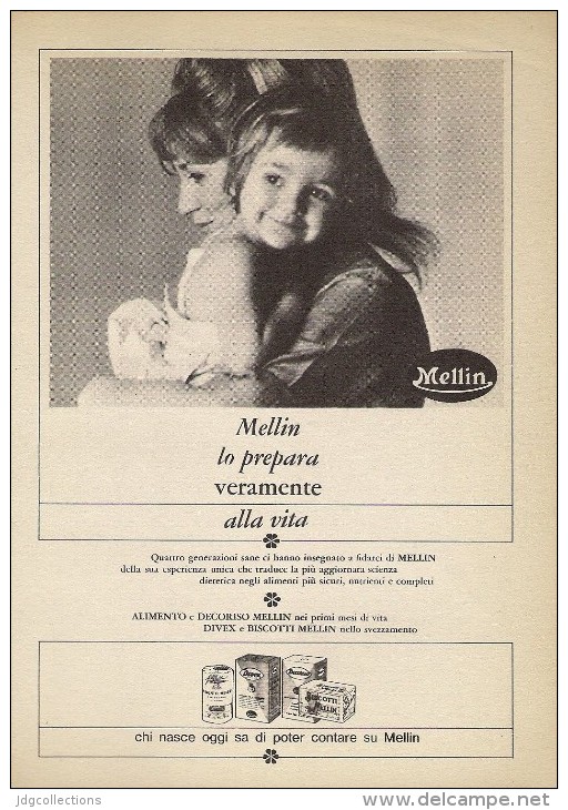 # MELLIN BABY FOODS 1950s Advert Pubblicità Publicitè Reklame Food Kinder Enfants Ninos Bambini - Poster & Plakate