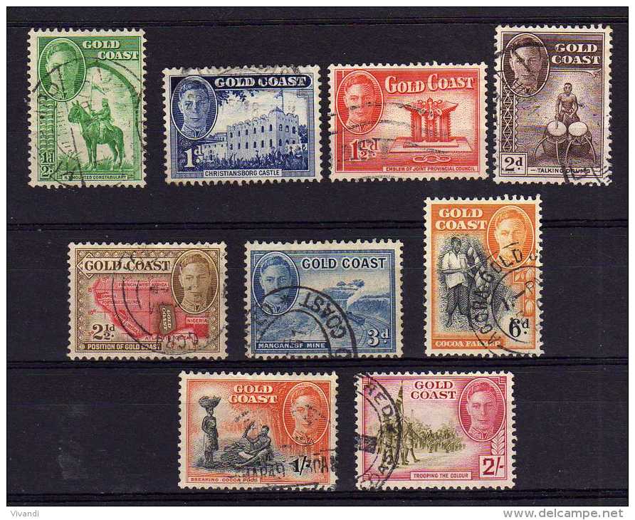 Gold Coast - 1948 - Definitives (Part Set) - Used - Côte D'Or (...-1957)