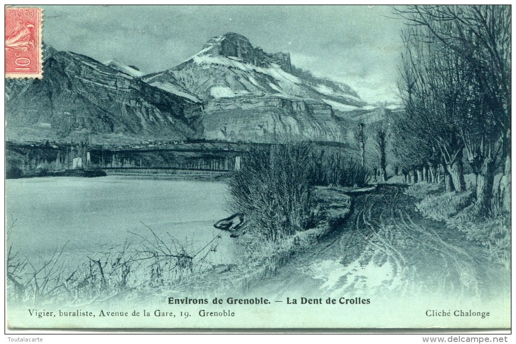 CPA 38 ENVIRONS DE GRENOBLE LA DENT DE CROLLES 1906 - Grenoble