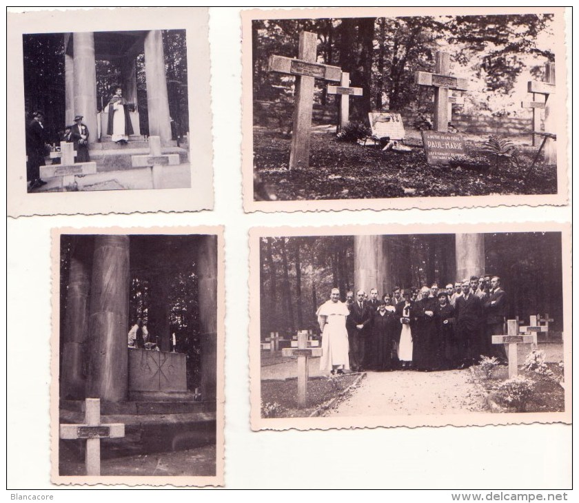 ROSSIGNOL Tintigny /cimetière De La  Guerre 14/18  Tuerie Du 22 Août 14 / Lot De 4 Photos En 36 - Lugares