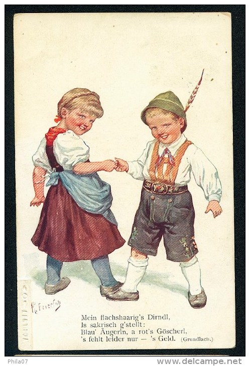 Feiertag, K. - Boy, Girl, Dance - B.K.W.I. 564-1 ------- Postcard Traveled - Feiertag, Karl