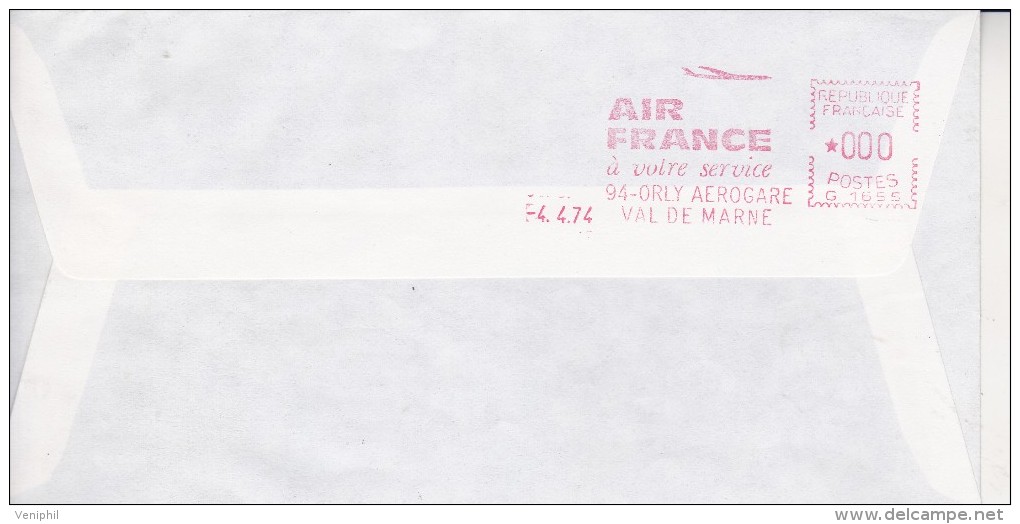 LETTRE PREMIER VOL PHILIPPINE /MANILLE /PARIS VIA ATHENES-BANGKOK 1974 - Flugzeuge