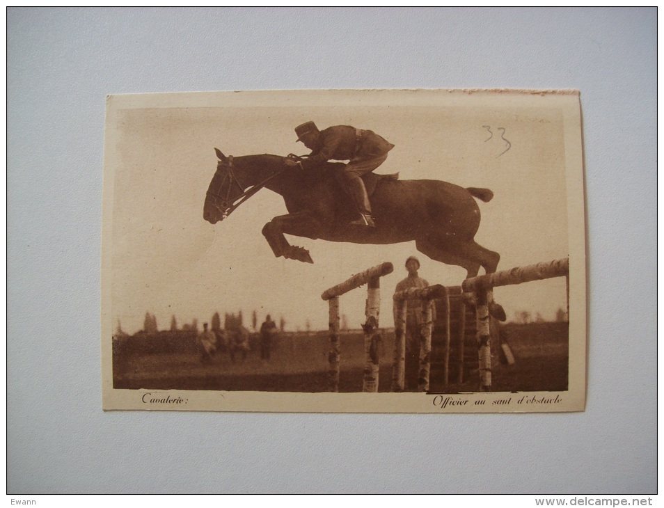 Carte Postale Ancienne Du Camp De Mailly-Cavalerie-officier Au Saut D'obstacle - Mailly-le-Camp