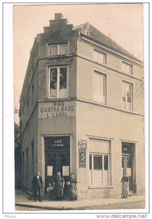 B4910    CAFE AUX QUATRE BRAS ( L. Lamal ) - Herk-de-Stad