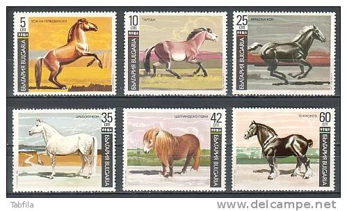 BULGARIA \ BULGARIE - 1991 - Chevaux - 6v ** - Neufs