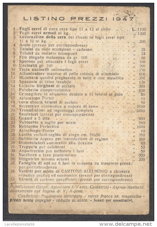 6337-REGGIO CALABRIA-APICOLTURA MERIDIONALE ASPREA-LISTINO PREZZI-1947-FG - Reggio Calabria