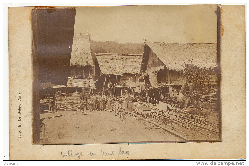 Photo Sur CP Village Haut Laos Choisy Le Roi Tramway ELD Colonial Enlaçant Congai - Laos