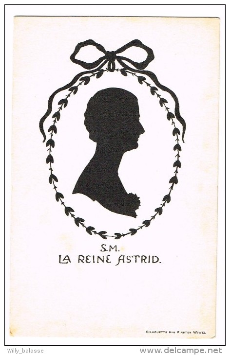 Silhouette "S.M. La Reine Astrid" - Silhouetkaarten