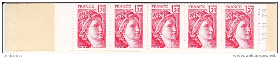 Carnet N°2059 De 10 Timbres Rouges Type Sabine 1,30 F (voir Scan) - Autres & Non Classés