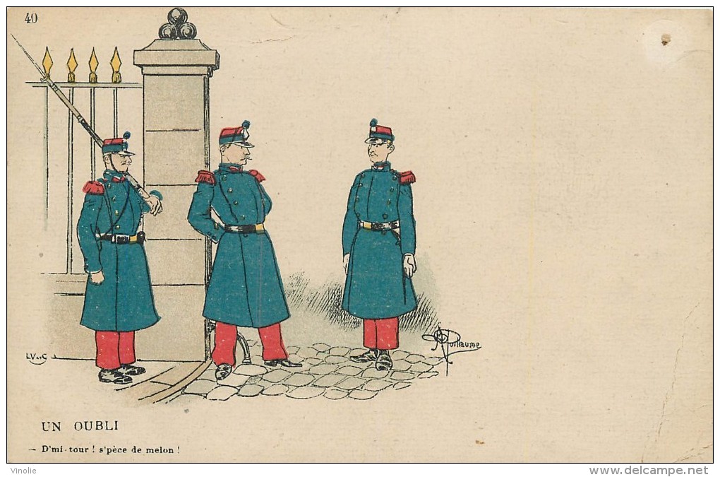 Réf : TO-14 -0118  :   Guillaume Militaires ( 1 Trou De Punaise) - Guillaume