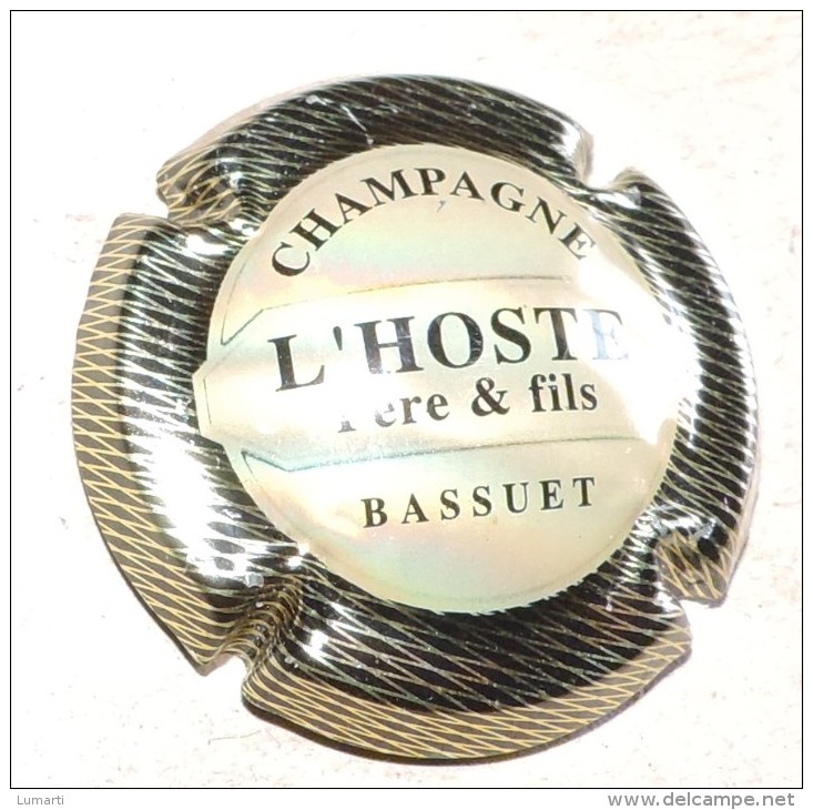 Capsule De Champagne -  L´Hoste   - N°7 - Or Et Noir - Autres & Non Classés