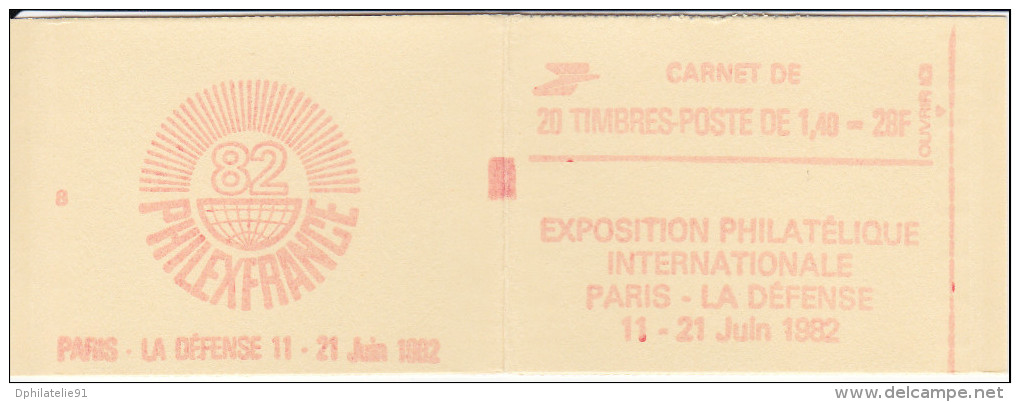 FRANCE Carnet CA2154-C1 - 20 Timbres Verts Sabine De Gandon à 1,40 F (voir Scan) - Moderne : 1959-...