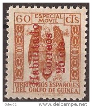 GUI259F-L4129TESO.Guinee .GUINEA   ESPAÑOLA.FISCALES .1939/41.(Ed  259F).sin Goma.RARO.MAGNIFICO - Andere & Zonder Classificatie