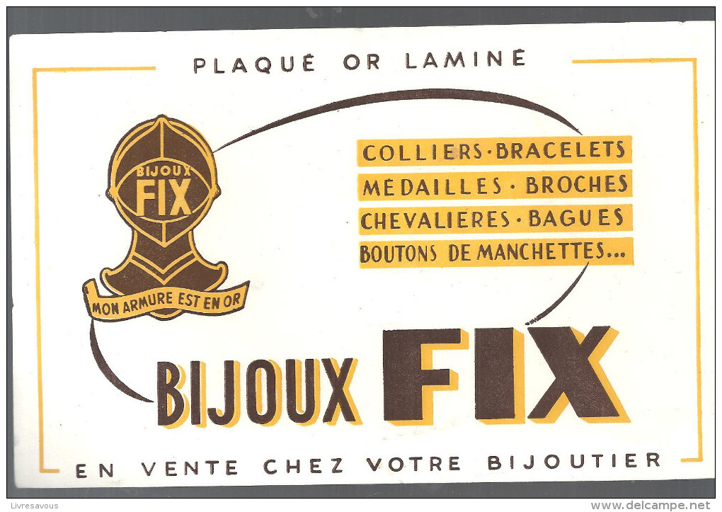 Buvard. FIX Bijoux FIX Mon Armure Est En OR - Parfum & Cosmetica