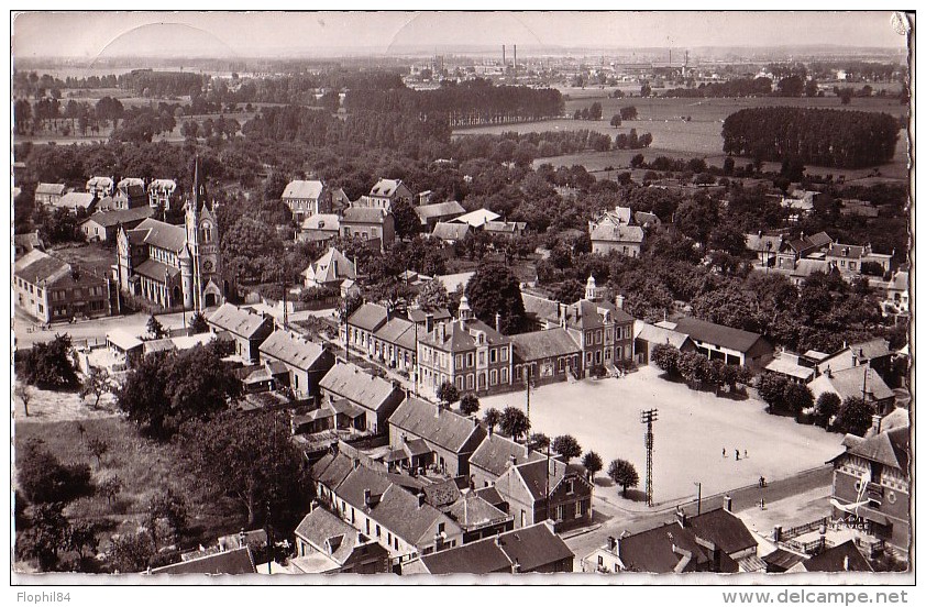 AISNE - CHARMES LE 12-9-1959 SUR BLASON ALGER - CARTE POSTALE DE CHARMES ECOLES ET PLACE DE LA MAIRIE. - Cachets Manuels