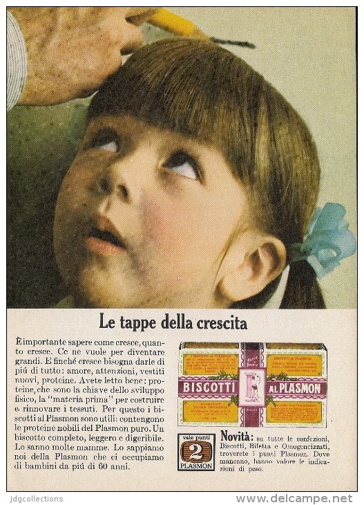 # BISCOTTI AL PLASMON 1950s Advert Pubblicità Publicitè Reklame Baby Food Biscuits Biscotti - Poster & Plakate