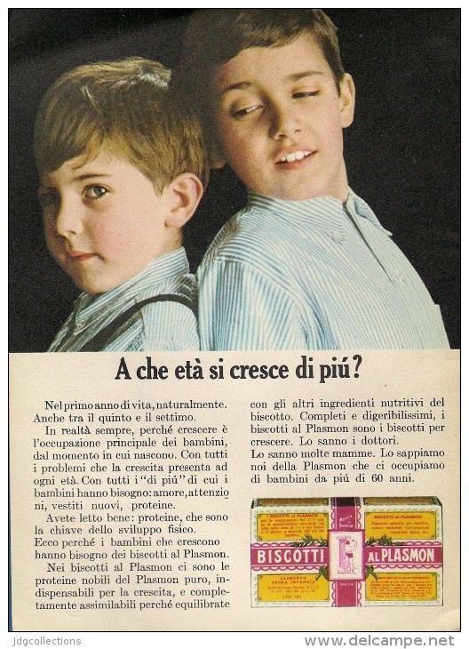 # BISCOTTI AL PLASMON 1950s Advert Pubblicità Publicitè Reklame Baby Food Biscuits Biscotti - Poster & Plakate