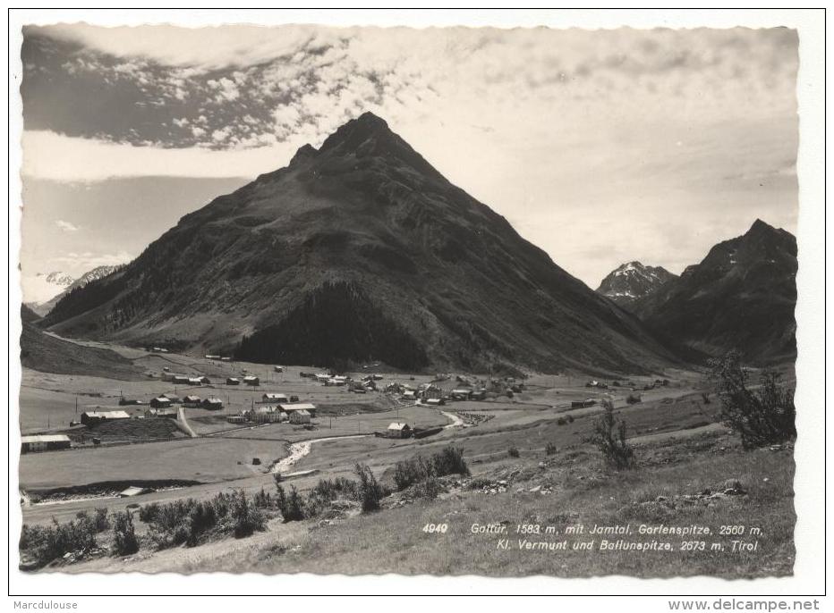 Galtür. 1583 M, Mit Jamtal, Gorfenspitze, 2560 M, KI, Vermunt Und Ballunspitze, 2673 M, Tirol. - Galtür