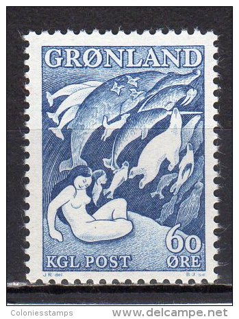 (SA0559) GREENLAND, 1957 (Eskimo Legend "The Mother Of The Sea"). Mi # 39. MNH** Stamp - Ungebraucht