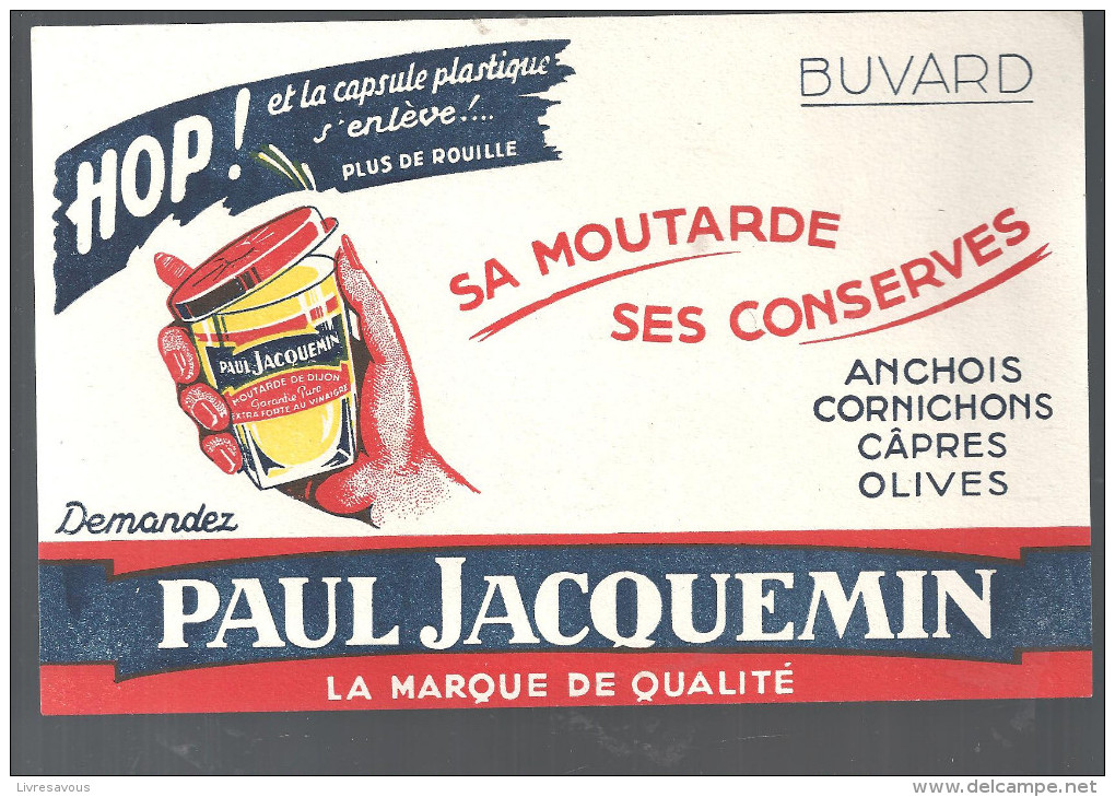 Buvard. PAUL JACQUEMIN Sa Moutarde Ses Conserves - Moutardes