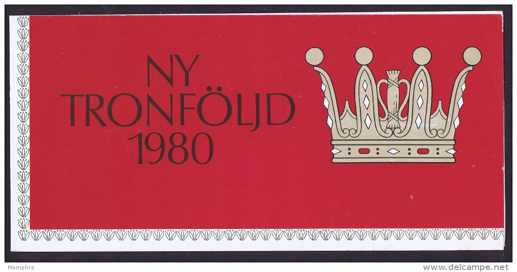 1980  Official Presentation Folder For «New Order Of Succession To The Throne» Stamps First Day Cancel Facit - Brieven En Documenten