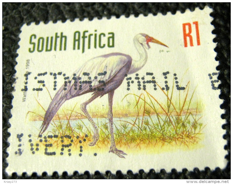 South Africa 1998 Wattled Crane R1 - Used - Used Stamps