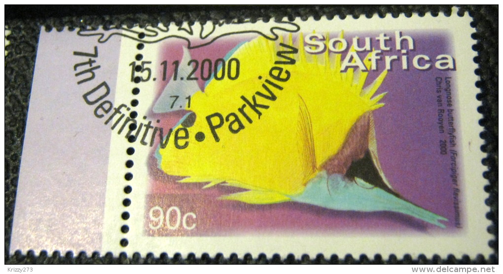 South Africa 2000 Fish Long Nose Butterflyfish 90c - Used - Oblitérés